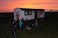 Abendrot auf dem Mühlenhügel.