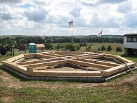 Horizontales Boden-Grundgerüst der Mühle Greiffenberg