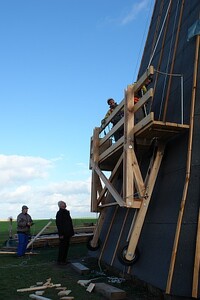 Die Mühle bekommt ihr "Kleid"