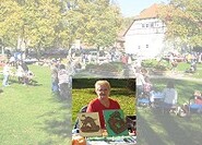 Frau Bertermann auf dem Trödelmarkt in Greiffenberg.